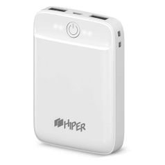 Внешний аккумулятор (Power Bank) HIPER SL6000, 6000мAч, белый [sl6000 white] (1486481)
