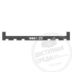 Трафарет для установки тактильной ленты два направления 85х670х4мм (557)
