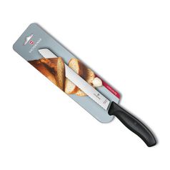 Нож кухонный Victorinox Swiss Classic (6.8633.21B) стальной для хлеба лезв.210мм серрейт. заточка че (350358)