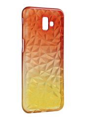 Чехол Krutoff для Samsung Galaxy J6 Plus SM-J610 Crystal Silicone Yellow-Red 12261 (730772)