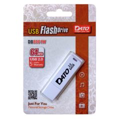 Флешка USB DATO DB8001 64Гб, USB2.0, белый [db8001w-64g] (1119543)