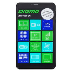Планшет Digma CITI 8588 3G, 1GB, 16GB, 3G, Android 8.1 черный [ts8205pg] (1112453)