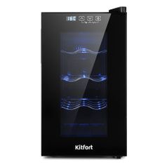 Винный шкаф KitFort КТ-2419, однокамерный, черный (1439060)