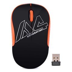 Мышь A4 V-Track G3-300N, оптическая, беспроводная, USB, черный и оранжевый (1146011)