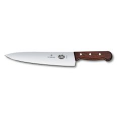 Нож кухонный Victorinox Rosewood (5.2000.25G) стальной разделочный лезв.250мм прямая заточка коричне (1415182)