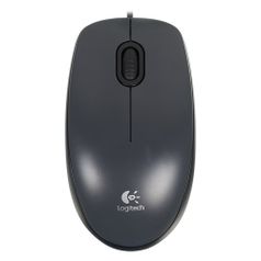 Мышь LOGITECH M90, оптическая, проводная, USB, черный и темно-серый [910-001794] (567051)