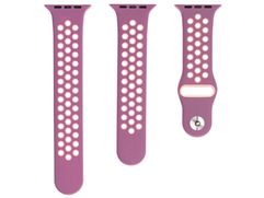 Аксессуар Ремешок Evolution для APPLE Watch 38/40mm Sport+ AW40-SP01 Silicone Light Purple-Bright Pink 36803 (840752)