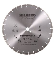 Алмазный диск отрезной 400 мм посадочное 25,4 мм Hilberg серия Hard Materials Laser HM109 (579887006)