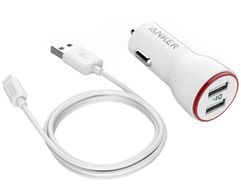 Зарядное устройство Anker 2xUSB Charger + 3ft Micro USB Cable White B2310H21 (429213)