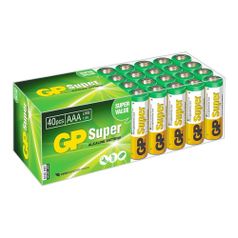 AAA Батарейка GP Super Alkaline 24A LR03, 40 шт. (415143)