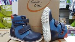 Сурсил-Орто (лечебная антивальгусная обувь) Ботинки Сапоги на байке высокие берцы демисезон 55-228 Синий  (8225)