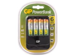 Зарядное устройство GP PowerBank 570GS + 4 ак. AA 2700 mAh PB570GS270-2CR4 (117970)