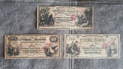 Качественные копии банкнот США c В/З Золотой доллар 1870-1875 год. супер скидки!!!  