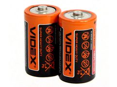 Батарейка D - Videx R20 Shrink VID-R20-2S (2 штуки) (754368)