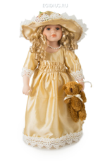 Кукла коллекционная Маленькая леди, фарфор 41см  (31253)