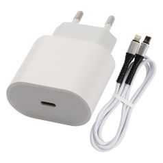 Сетевое зарядное устройство Redline PD1-3A, USB type-C, 8-pin Lightning (Apple), 3A, белый (1604252)