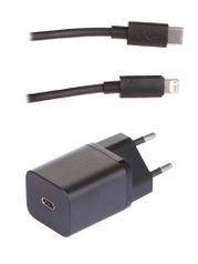 Зарядное устройство Baseus Super Si Quick Charger 1C 20W Sets + Cable USB Type-C Black TZCCSUP-B01 (809009)