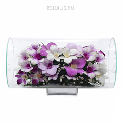 Цветы в стекле: Композиция из орхидей (13216)