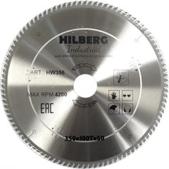 Диск пильный по дереву 350 мм серия Hilberg Industrial 350*100Т*50 мм HW356 (2164150606)