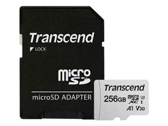Карта памяти 256Gb - Transcend 300S Micro Secure Digital XC Class 10 UHS-I TS256GUSD300S-A с переходником под SD (807293)