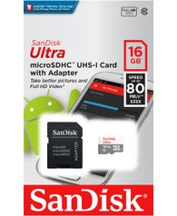 Карта памяти SanDisk 16Gb microSDHC Class 10 (110935711)