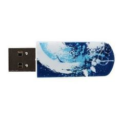 Флешка USB VERBATIM Mini Graffiti Edition 16Гб, USB2.0, синий и рисунок [49412] (1050880)