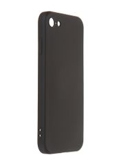 Чехол DF для APPLE iPhone 7 / 8 / SE 2020 Silicone с микрофиброй Black iOriginal-08 (880206)