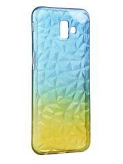 Чехол Krutoff для Samsung Galaxy J6 Plus SM-J610 Crystal Silicone Yellow-Blue 12263 (730770)