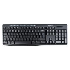 Клавиатура LOGITECH K200, USB, черный серый [920-008814] (1035006)