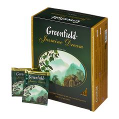 Чай Greenfield Jasmine Dream зеленый жасмин 100пак. карт/уп. (0586-09) (1096412)