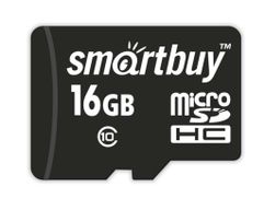 Карта памяти 16Gb - SmartBuy Micro Secure Digital HC Class 10 LE SB16GBSDCL10-00LE (711290)