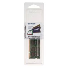 Модуль памяти Patriot PSD22G8002S DDR2 - 2ГБ 800, SO-DIMM, Ret (505550)