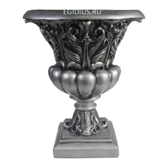 Кашпо декоративное "Ваза античная" (серебро) L25W25H29 см (51312)