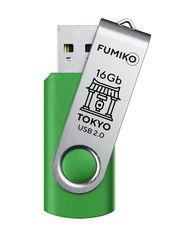 USB Flash Drive 16Gb - Fumiko Tokyo USB 2.0 Green FU16TOGREEN-01 / FTO-18 (862005)
