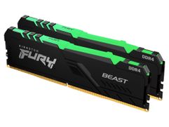 Модуль памяти Kingston Fury Beast Black RGB DDR4 DIMM 3200Mhz PC25600 CL16 - 32Gb KIT (2x16Gb) KF432C16BBAK2/32 (875895)