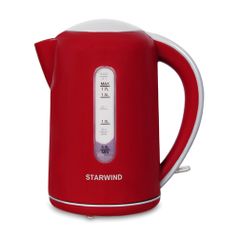 Чайник электрический StarWind SKG1021, 2200Вт, красный и серый (1432725)