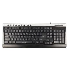 Клавиатура OKLICK 380M, USB, черный + серебристый [km-307] (337140)