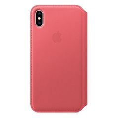 Чехол (флип-кейс) Apple Leather Case, для Apple iPhone XS Max, розовый [mrx62zm/a] (1089054)