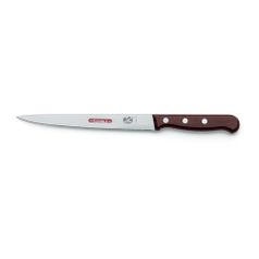 Нож кухонный Victorinox Rosewood (5.3810.18) стальной филейный лезв.180мм прямая заточка коричневый (1415193)