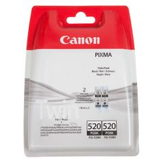 Картридж (двойная упаковка) CANON PGI-520BK, черный [2932b012] (633745)