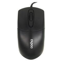 Мышь RAPOO N1050, оптическая, проводная, USB, черный (431463)