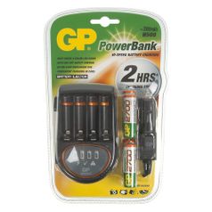 AA Аккумулятор + зарядное устройство GP PowerBank PB50GS270CA, 4 шт. 2700мAч (558978)