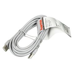 Кабель-удлинитель USB2.0 HAMA H-30618, USB A(m) - USB A(f), 3м, серый [00030618] (823937)