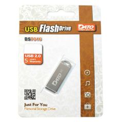 Флешка USB DATO DS7016 32Гб, USB2.0, серебристый [ds7016-32g] (1112125)