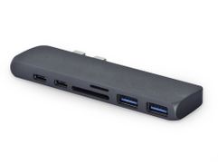 Хаб USB Gurdini HUB Type - C to HDMI/USB/Card reader для APPLE MacBook Graphite 905828 (524895)