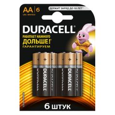 AA Батарейка Duracell Basic LR6-6BL MN1500, 6 шт. (977872)