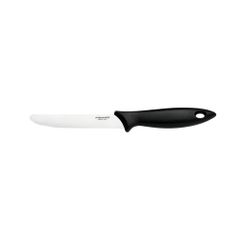 Нож кухонный Fiskars Essential (1023779) стальной для томатов лезв.120мм серрейт. заточка черный (1457851)