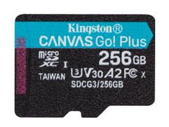 Карта памяти 256Gb - Kingston MicroSDHC 170R A2 U3 V30 Canvas Go Plus SDCG3/256GBSP (725276)