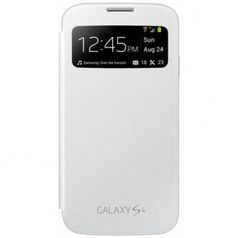 Чехол-книжка Samsung EF-CI950BWEGRU S-View для Galaxy S4 I9500, кожа, белый (4381)