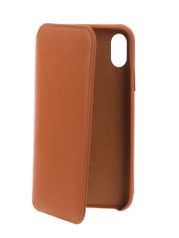 Аксессуар Чехол Krutoff для Apple iPhone X Leather Folio Dark Seddle Brown 10829 (568412)